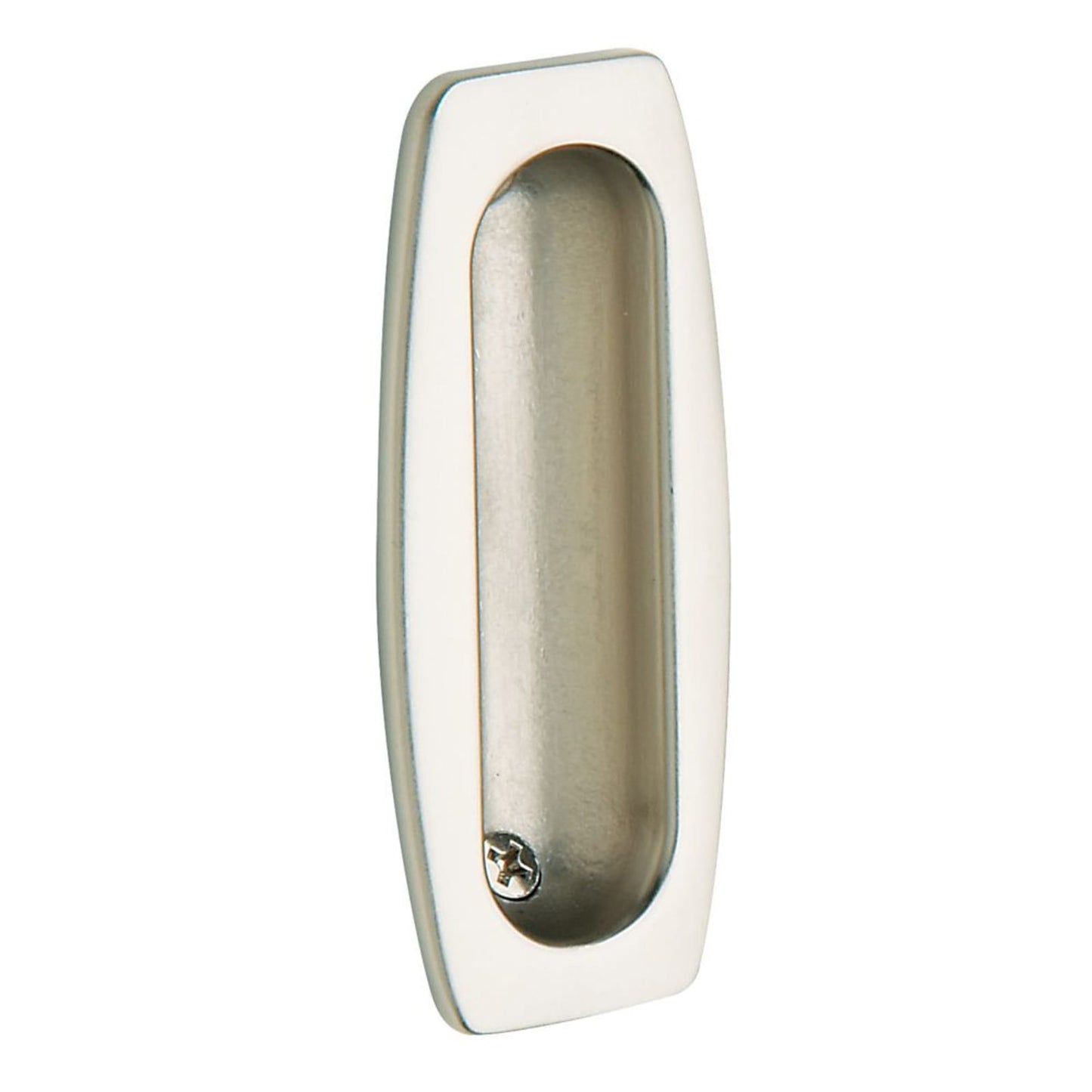Baldwin Flush Pull in Satin Nickel