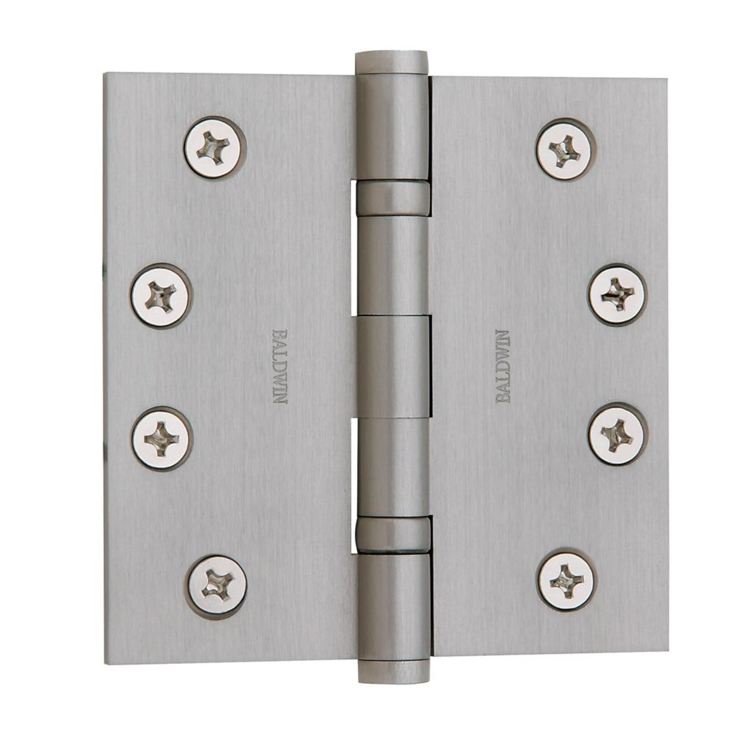 Baldwin Ball Bearing Hinge 4" x 4" in Lifetime (PVD) Satin Nickel