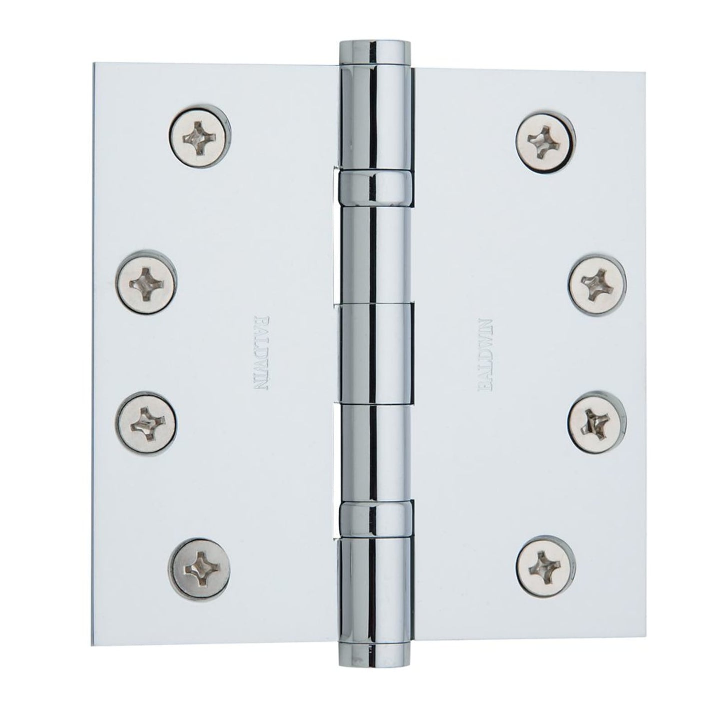 Baldwin Ball Bearing Hinge 4" x 4" in Polished Chrome