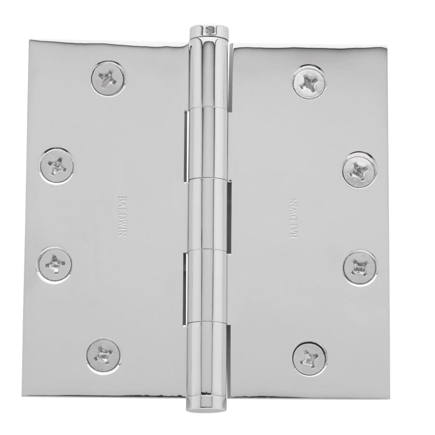 Baldwin Hinge 4-1/2" x 4-1/2" Square Corner in Polished Chrome