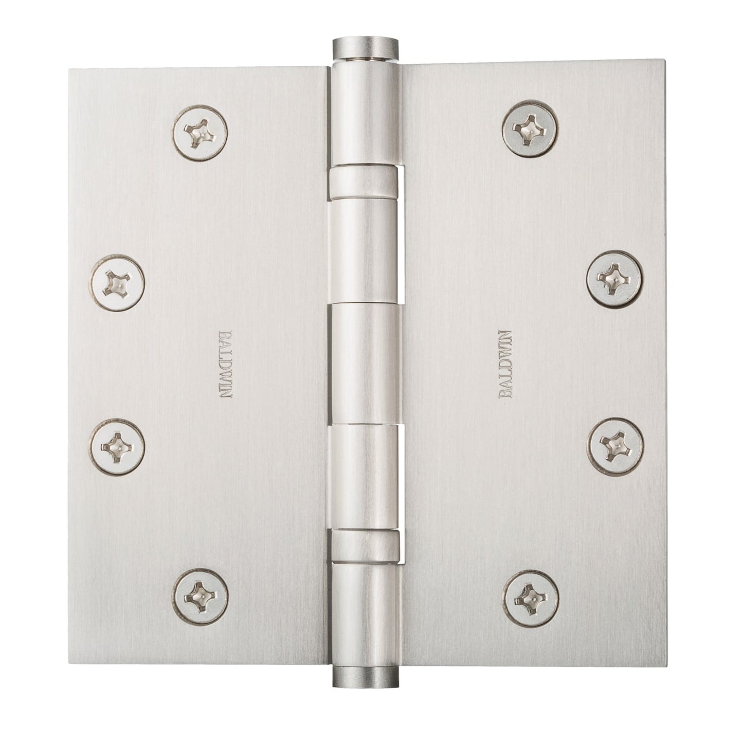 Baldwin Ball Bearing Hinge 4-1/2" x 4-1/2" in Lifetime (PVD) Satin Nickel