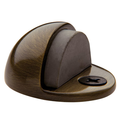 Baldwin Half Dome Door Bumper 1" in Satin Brass & Black
