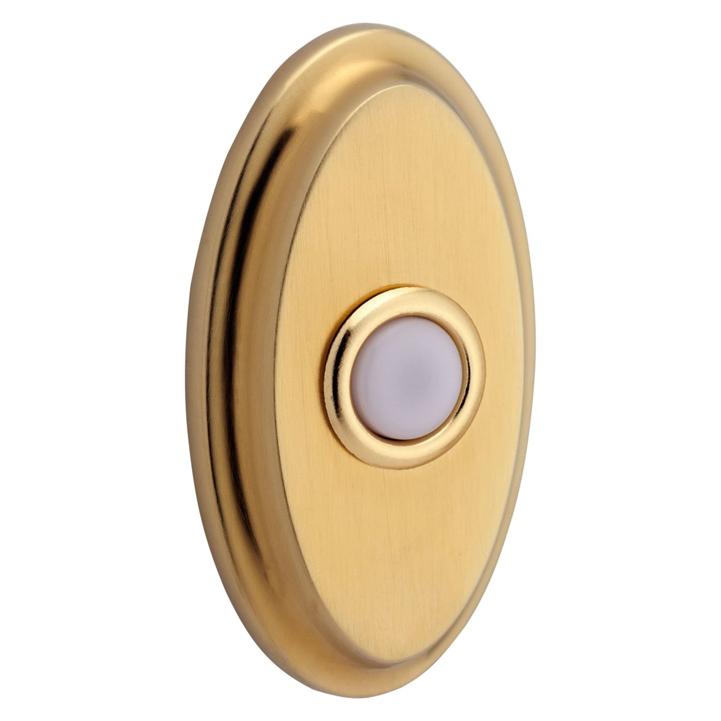 Baldwin Oval Bell Button in Lifetime (PVD) Satin Brass