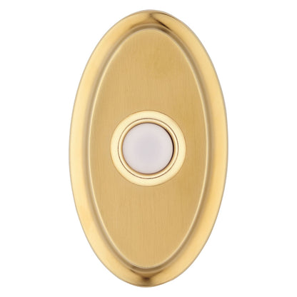 Baldwin Oval Bell Button in Lifetime (PVD) Satin Brass