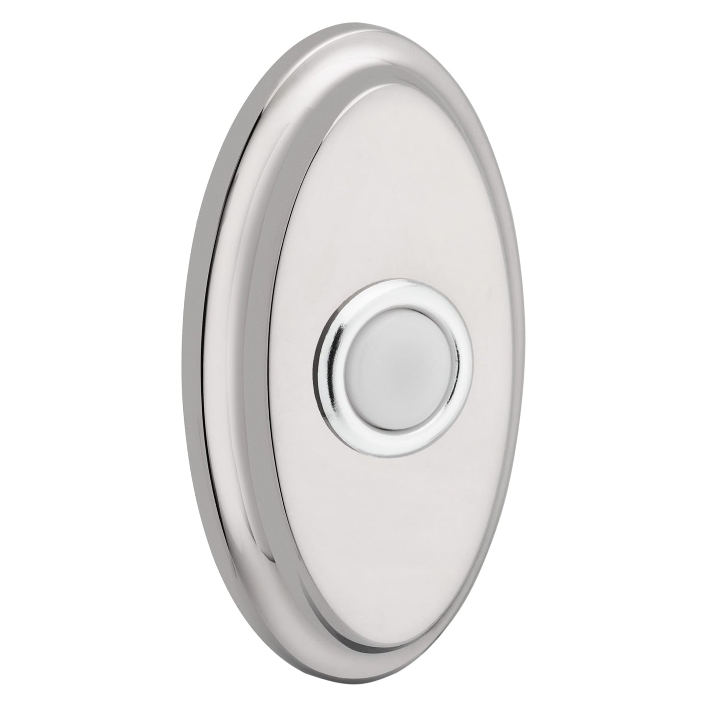 Baldwin Oval Bell Button in Lifetime (PVD) Polished Nickel