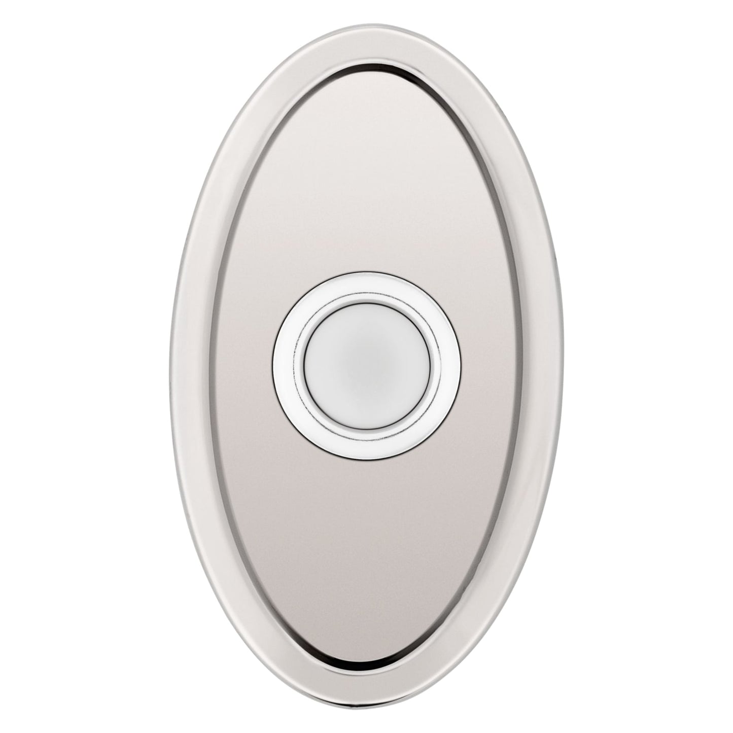 Baldwin Oval Bell Button in Lifetime (PVD) Polished Nickel