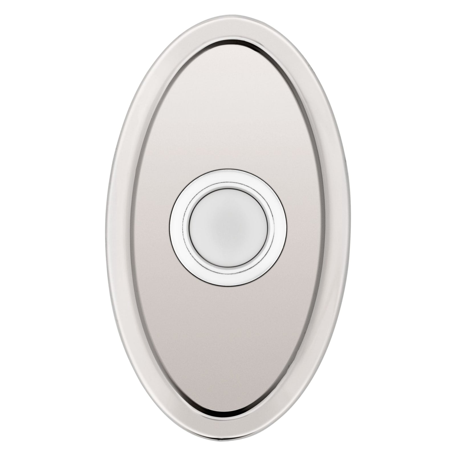 Baldwin Oval Bell Button in Lifetime (PVD) Polished Nickel