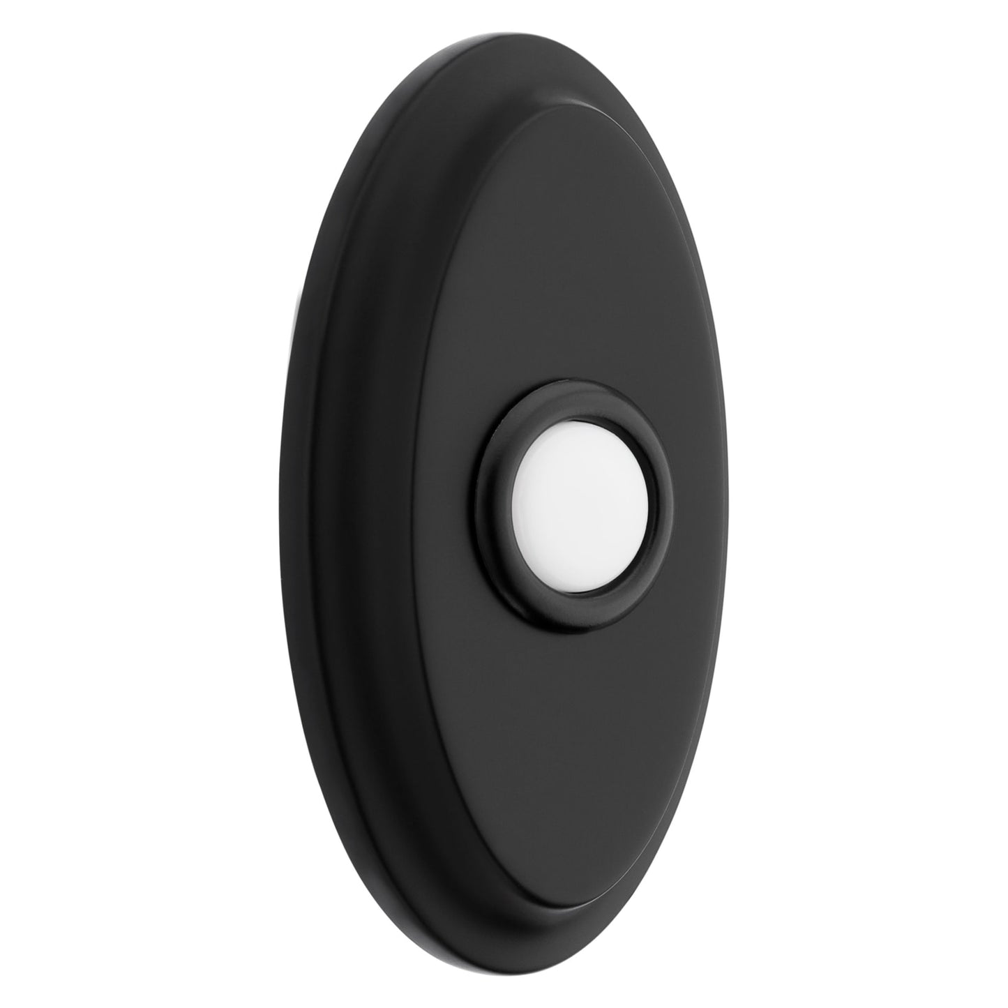 Baldwin Oval Bell Button in Satin Black