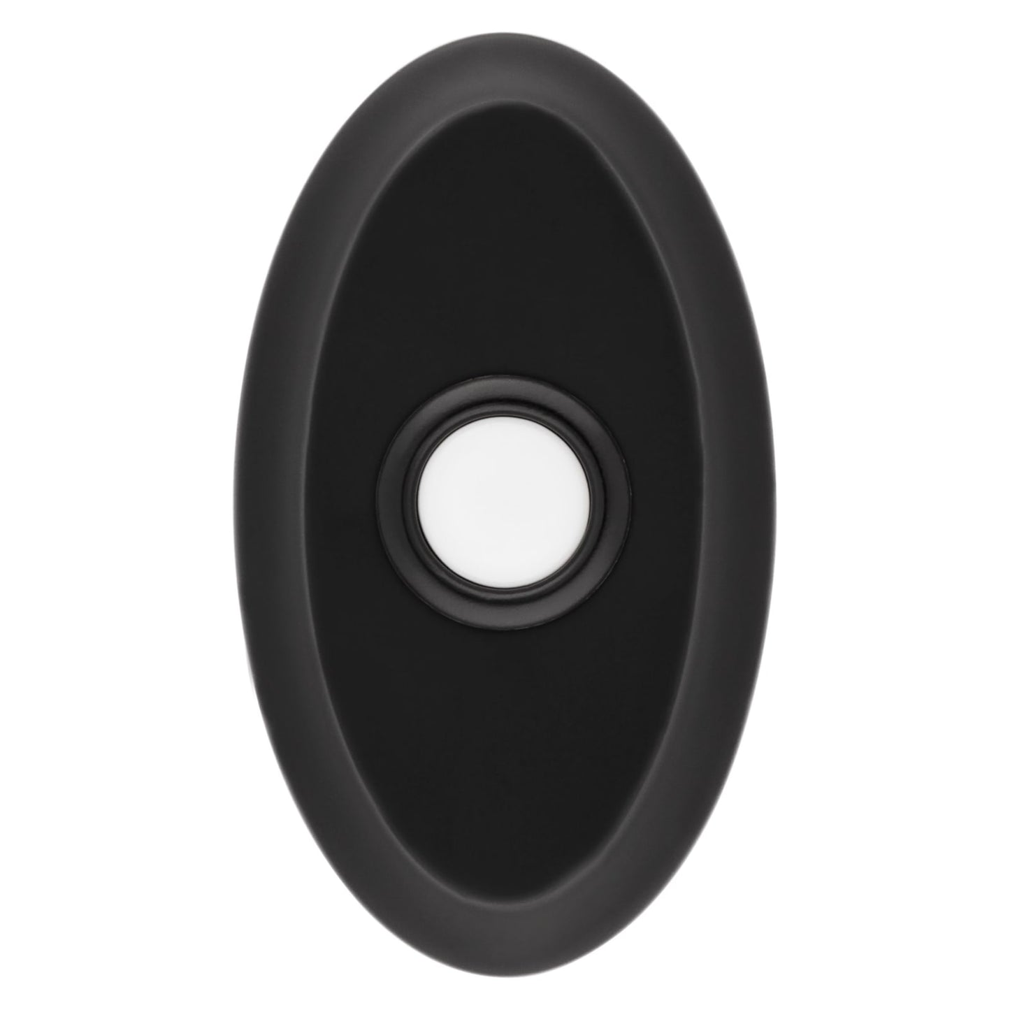 Baldwin Oval Bell Button in Satin Black