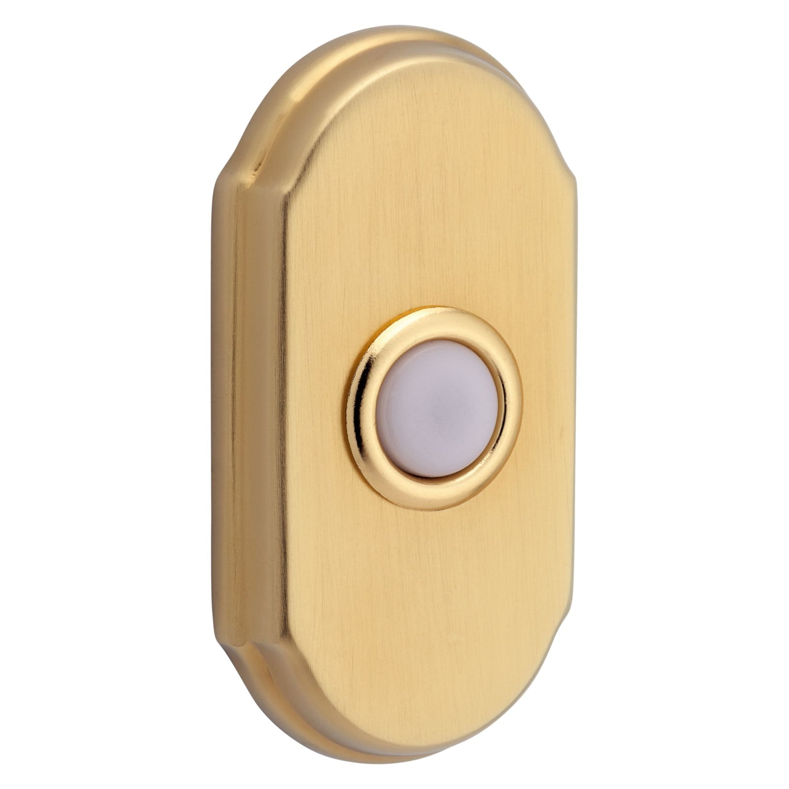Baldwin Arch Bell Button in Lifetime (PVD) Satin Brass