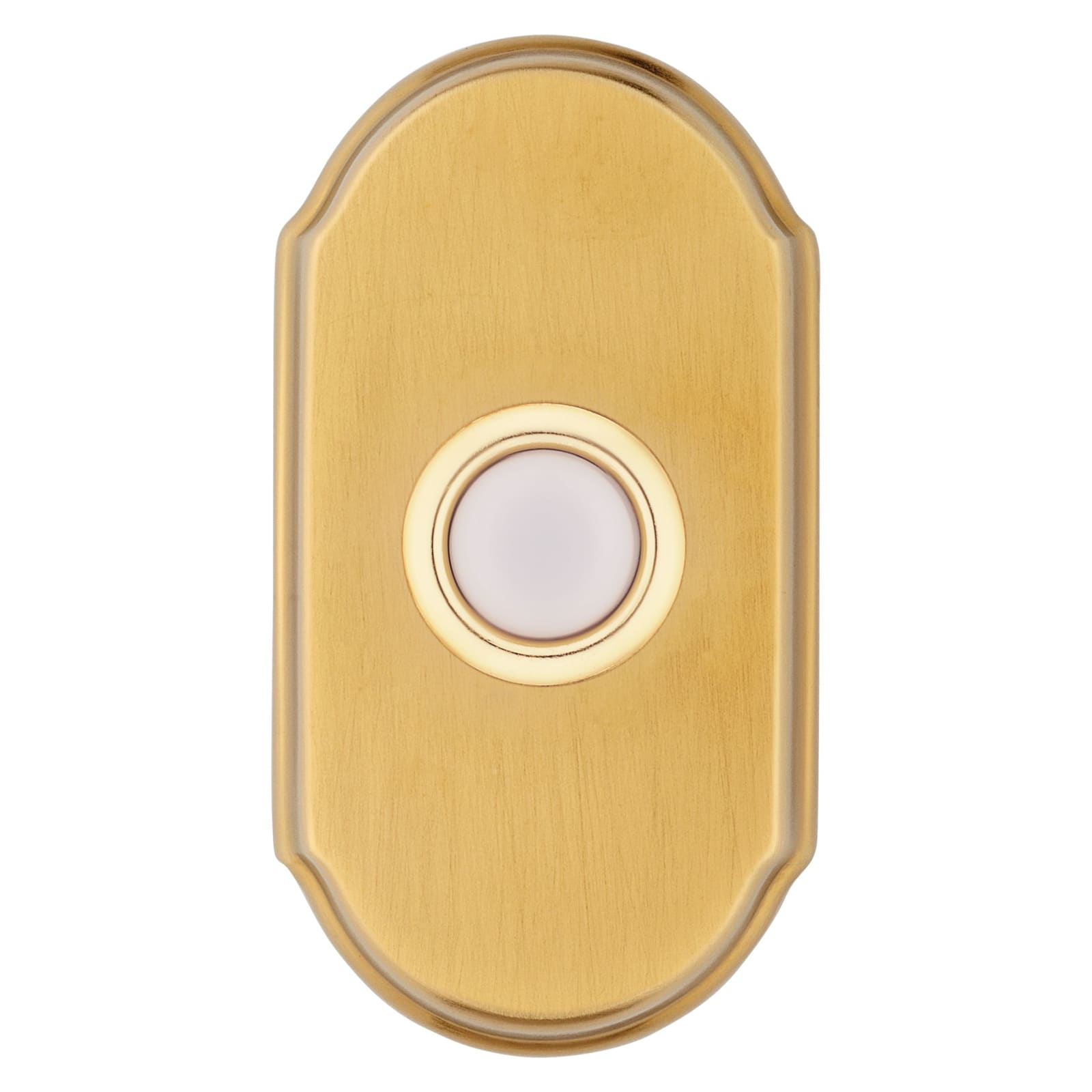 Baldwin Arch Bell Button in Lifetime (PVD) Satin Brass