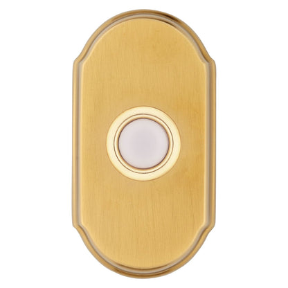 Baldwin Arch Bell Button in Lifetime (PVD) Satin Brass