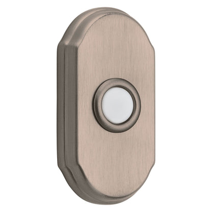 Baldwin Arch Bell Button in Lifetime (PVD) Satin Nickel