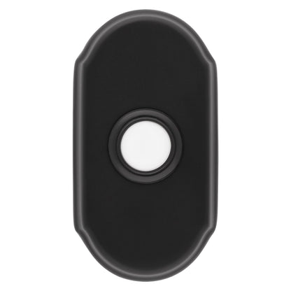 Baldwin Arch Bell Button in Satin Black