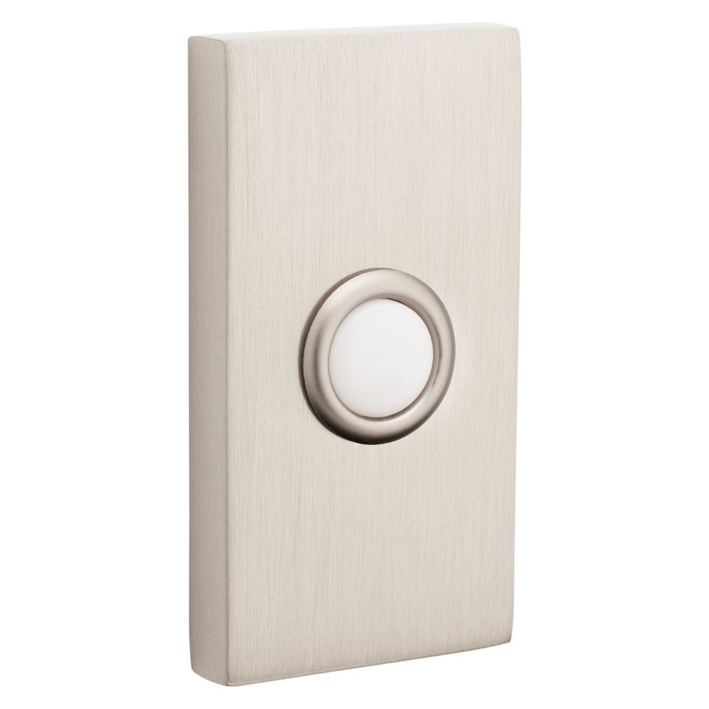 Baldwin Contemporary Bell Button in Lifetime (PVD) Satin Nickel