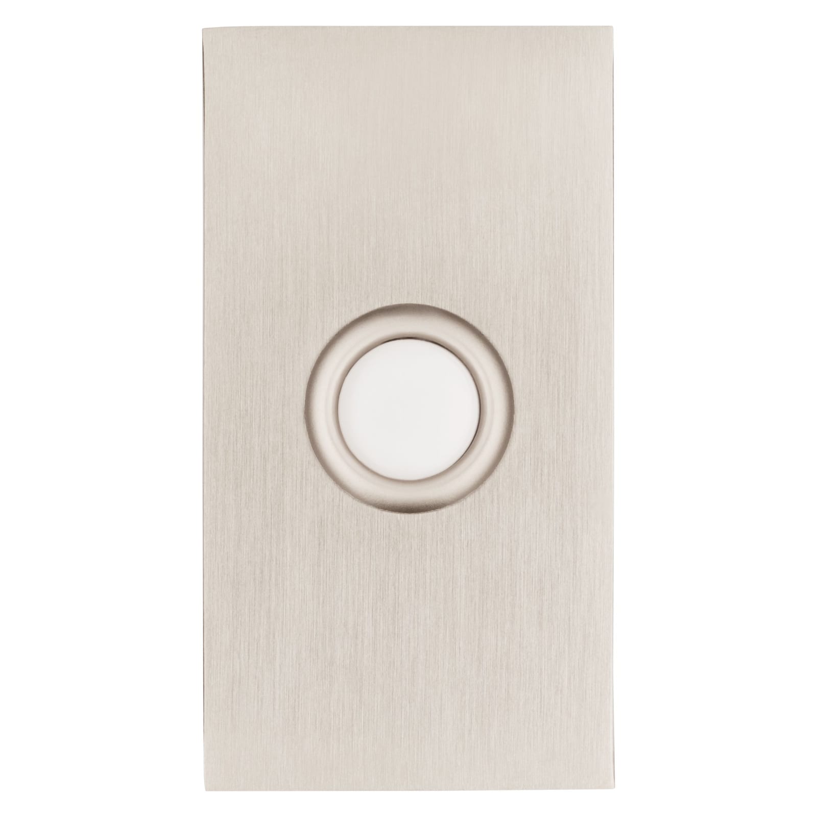 Baldwin Contemporary Bell Button in Lifetime (PVD) Satin Nickel