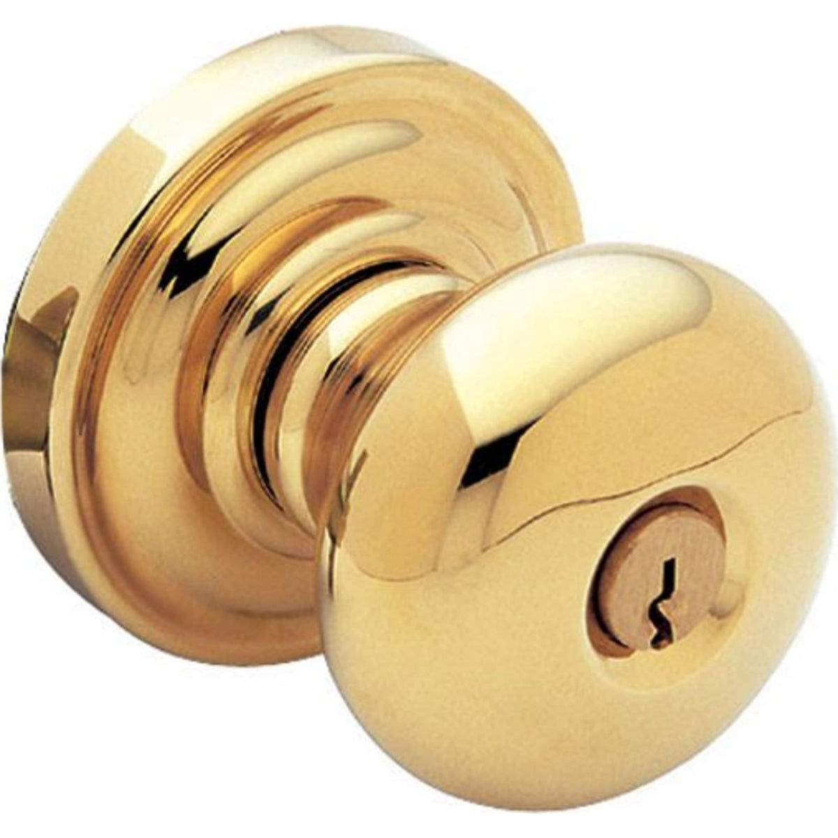 Baldwin Estate 5205 Classic Keyed Knob in Lifetime (PVD) Polished Brass