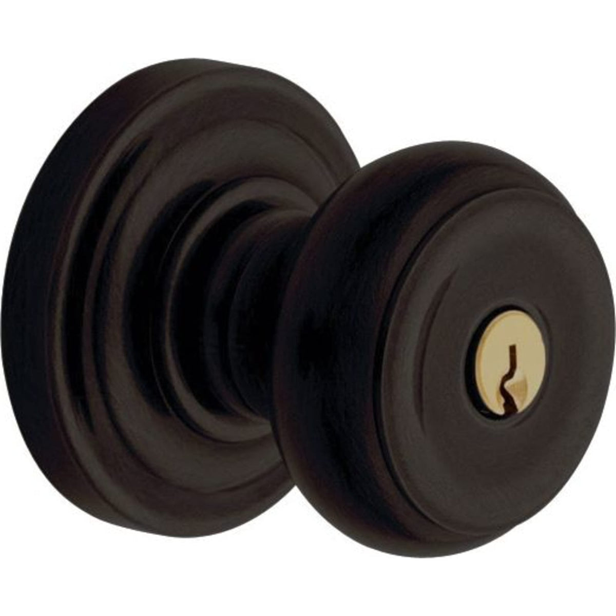 Baldwin Estate 5210 Colonial Keyed Knob in Oil Rubbed Bronze