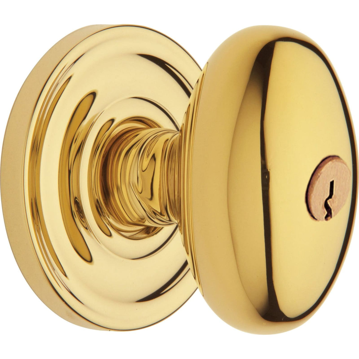 Baldwin Estate 5225 Egg Keyed Knob in Lifetime (PVD) Polished Brass