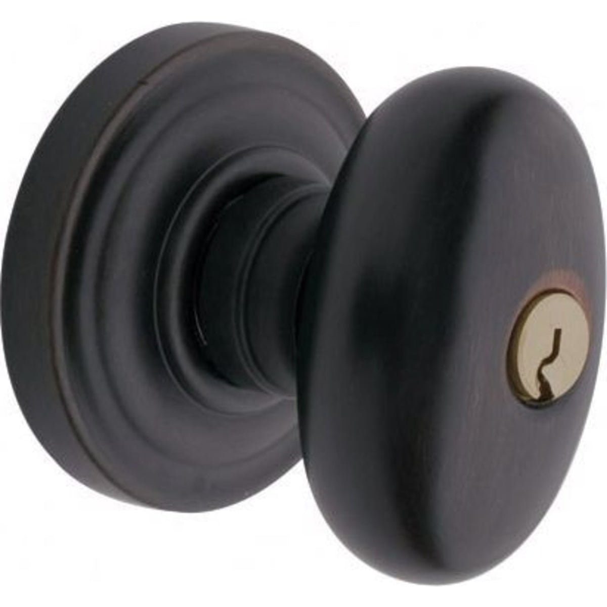 Baldwin Estate 5225 Egg Keyed Knob in Oil Rubbed Bronze