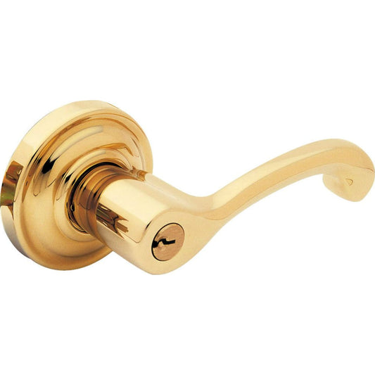 Baldwin Estate 5245 Classic Keyed Lever in Lifetime (PVD) Polished Brass