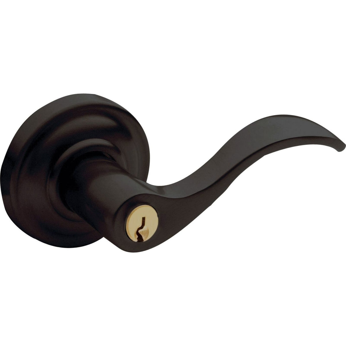 Baldwin Estate 5255 Wave Keyed Lever in Oil Rubbed Bronze