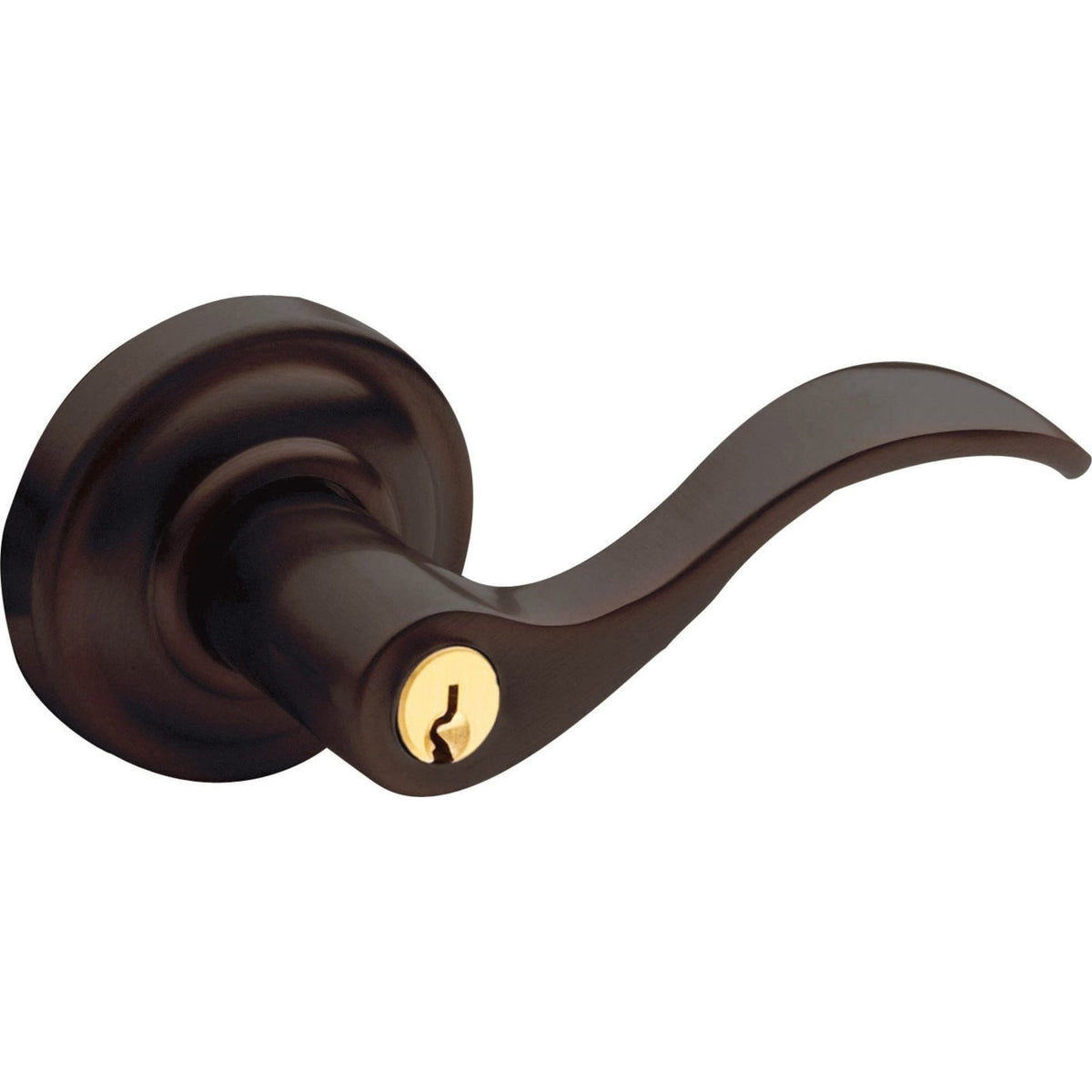 Baldwin Estate 5255 Wave Keyed Lever in Venetian Bronze
