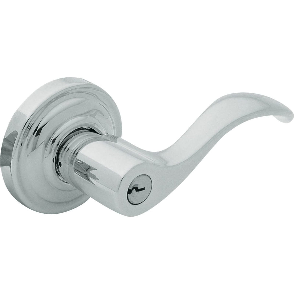 Baldwin Estate 5255 Wave Keyed Lever in Polished Chrome