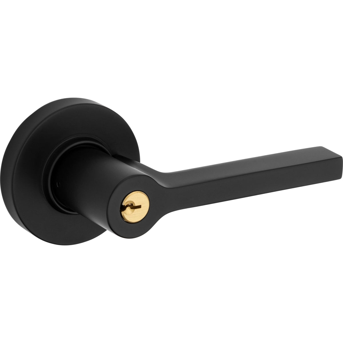 Baldwin Estate 5260 Minneapolis Keyed Lever in Satin Black
