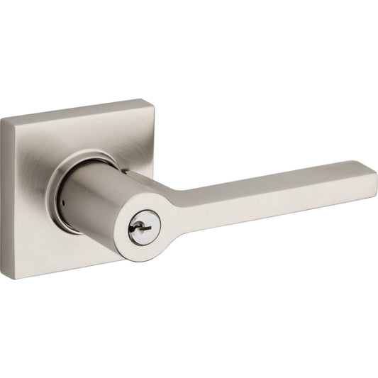 Baldwin Estate 5285 Minneapolis Keyed Lever in Lifetime (PVD) Satin Nickel