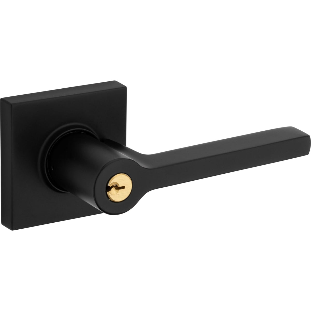 Baldwin Estate 5285 Minneapolis Keyed Lever in Satin Black