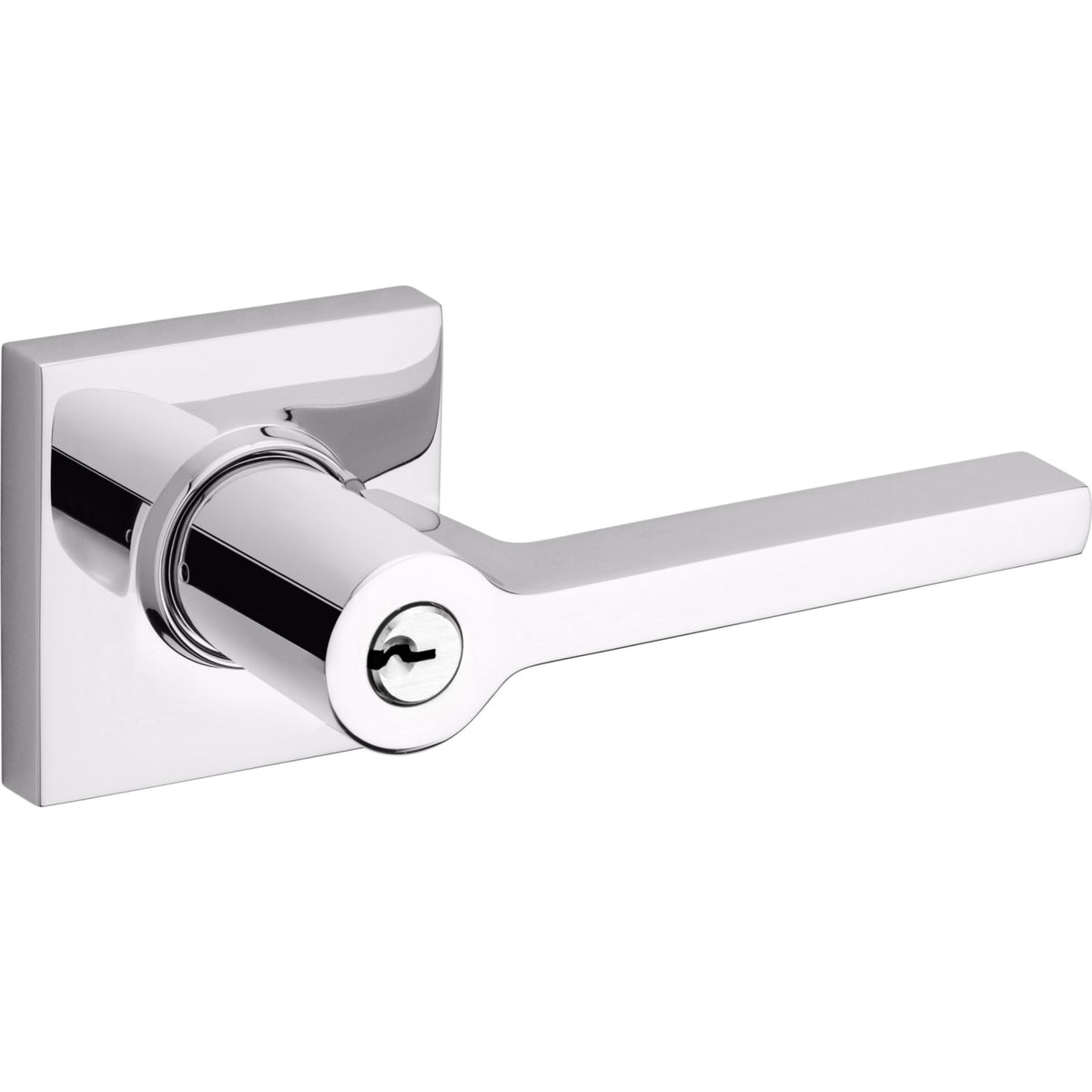 Baldwin Estate 5285 Minneapolis Keyed Lever in Polished Chrome