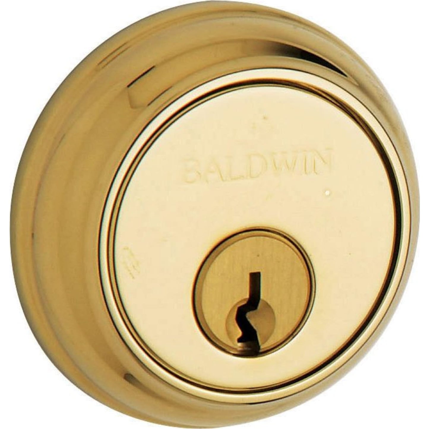 Baldwin Estate 8031 Contemporary Deadbolt, 1-5/8" Bore in Lifetime (PVD) Polished Brass