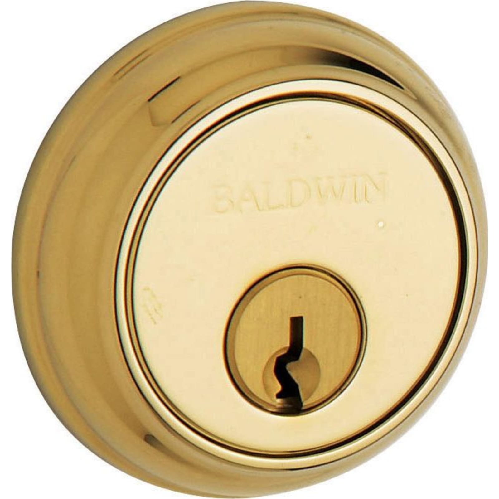 Baldwin Estate 8031 Contemporary Deadbolt, 1-5/8" Bore in Lifetime (PVD) Polished Brass