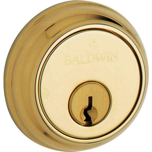 Baldwin Estate 8031 Contemporary Deadbolt, 1-5/8" Bore in Lifetime (PVD) Polished Brass