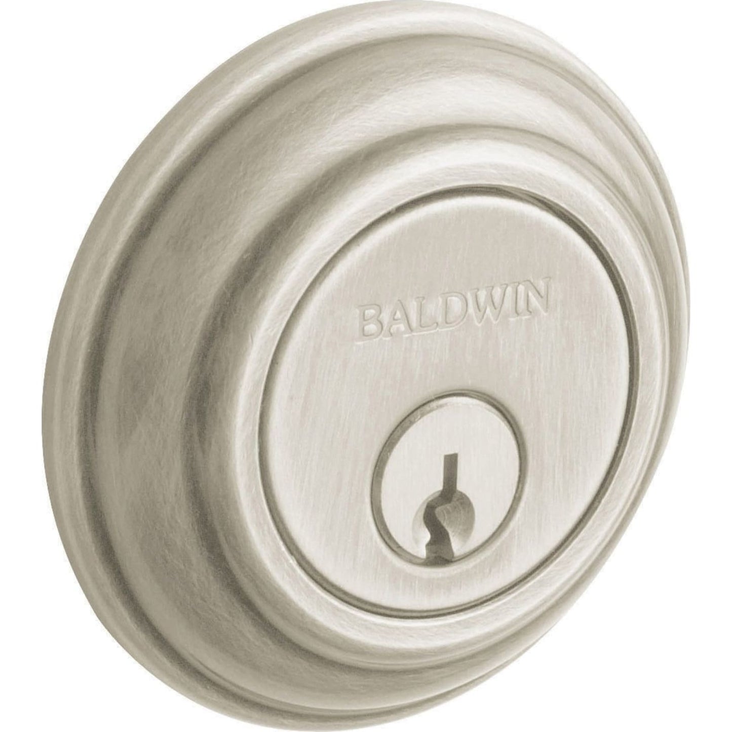 Baldwin Estate 8231 Baltimore Traditional Deadbolt, Single Cylinder in Lifetime (PVD) Satin Nickel