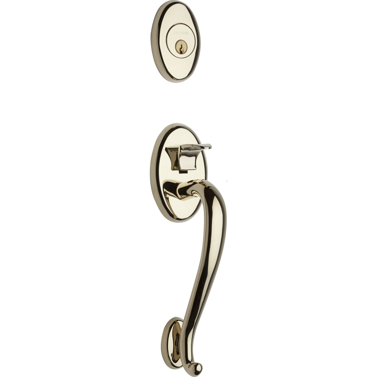 85315 Logan Sectional Handleset with Knob in Lifetime (PVD) Polished Brass