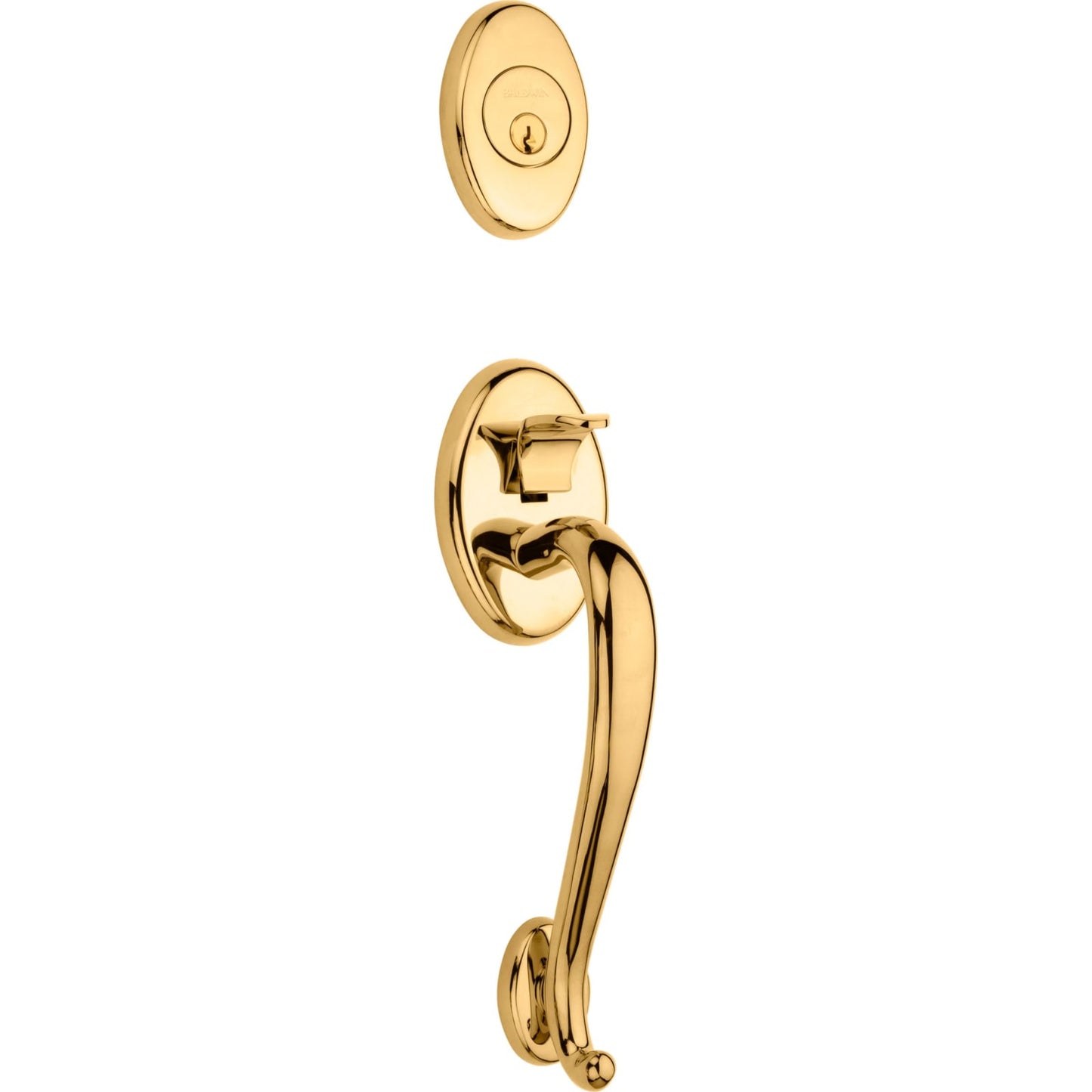 85315 Logan Sectional Handleset with Knob in Vintage Brass