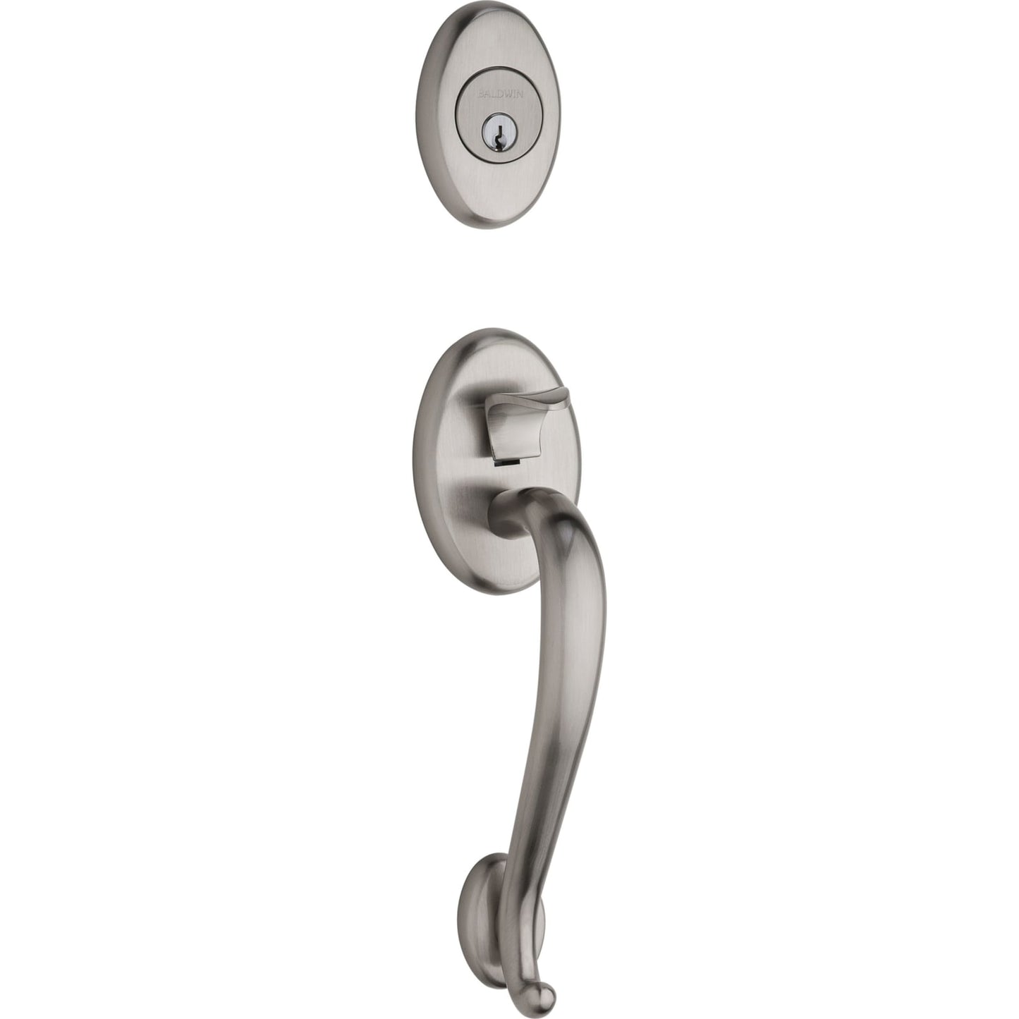 85315 Logan Sectional Handleset with Knob in Lifetime (PVD) Satin Nickel