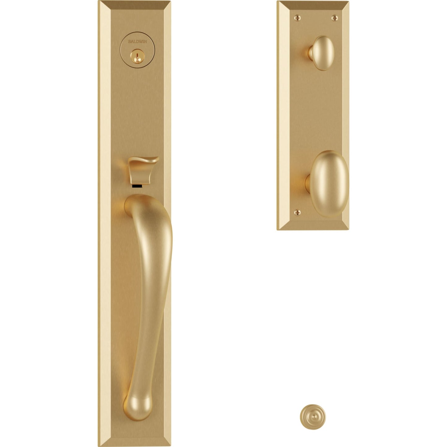 6403 Cody Full Escutcheon Handleset with Knob in Vintage Brass