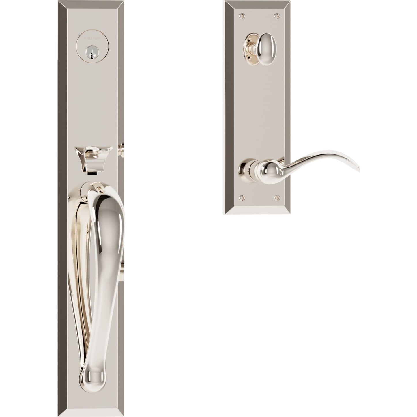 6403 Cody Full Escutcheon Handleset with Lever in Lifetime (PVD) Polished Nickel