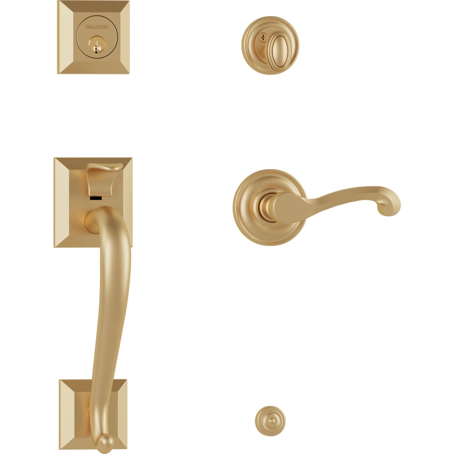 85320 Madison Sectional Handleset with Lever in Vintage Brass