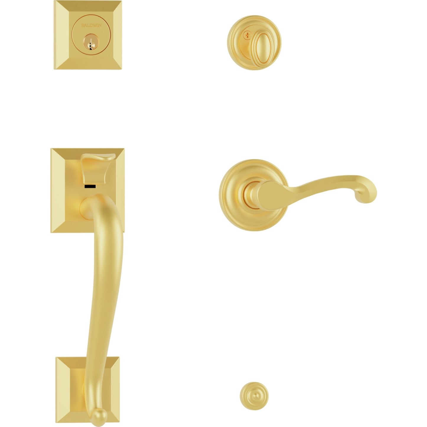 85320 Madison Sectional Handleset with Lever in Lifetime (PVD) Satin Brass