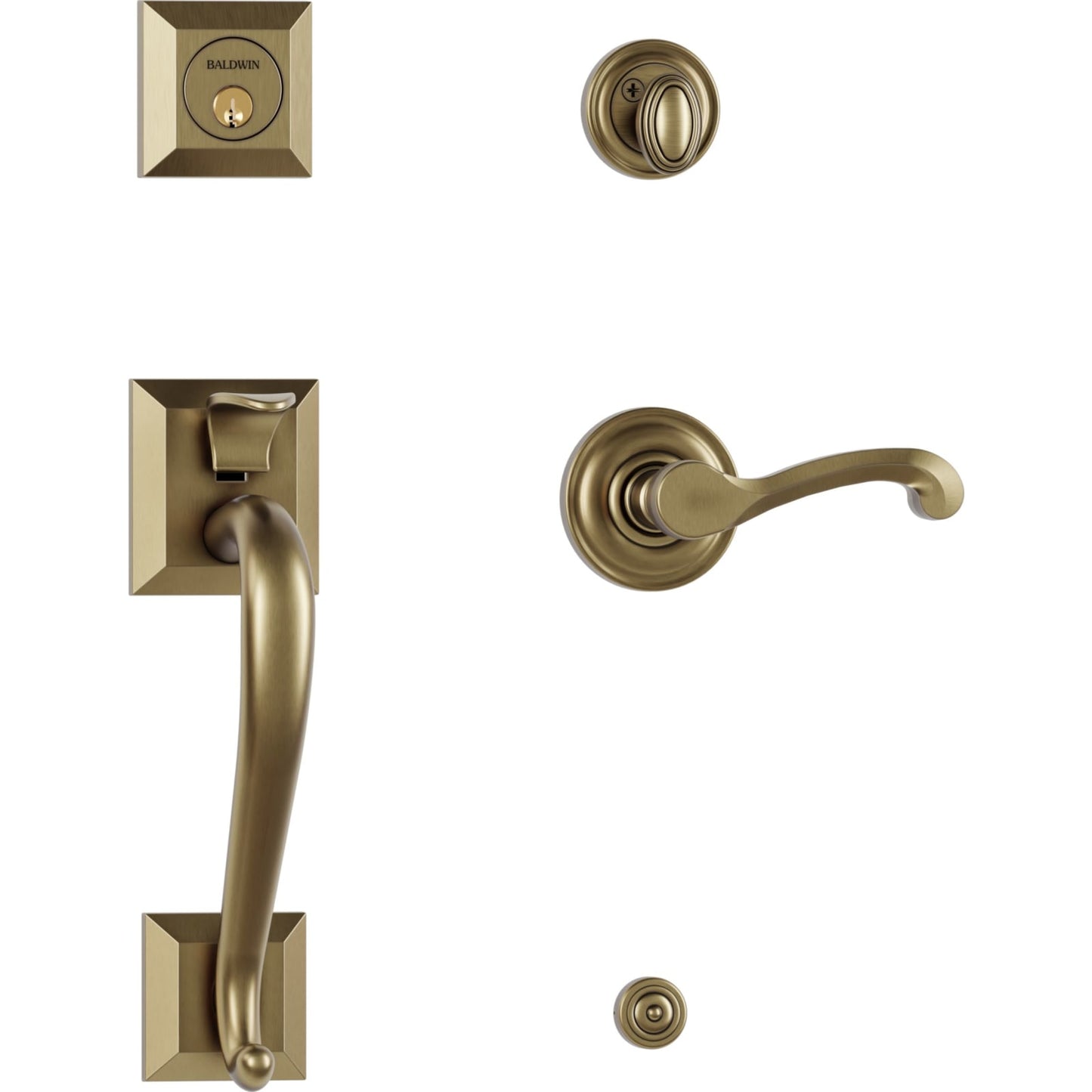 85320 Madison Sectional Handleset with Lever in Satin Brass & Black