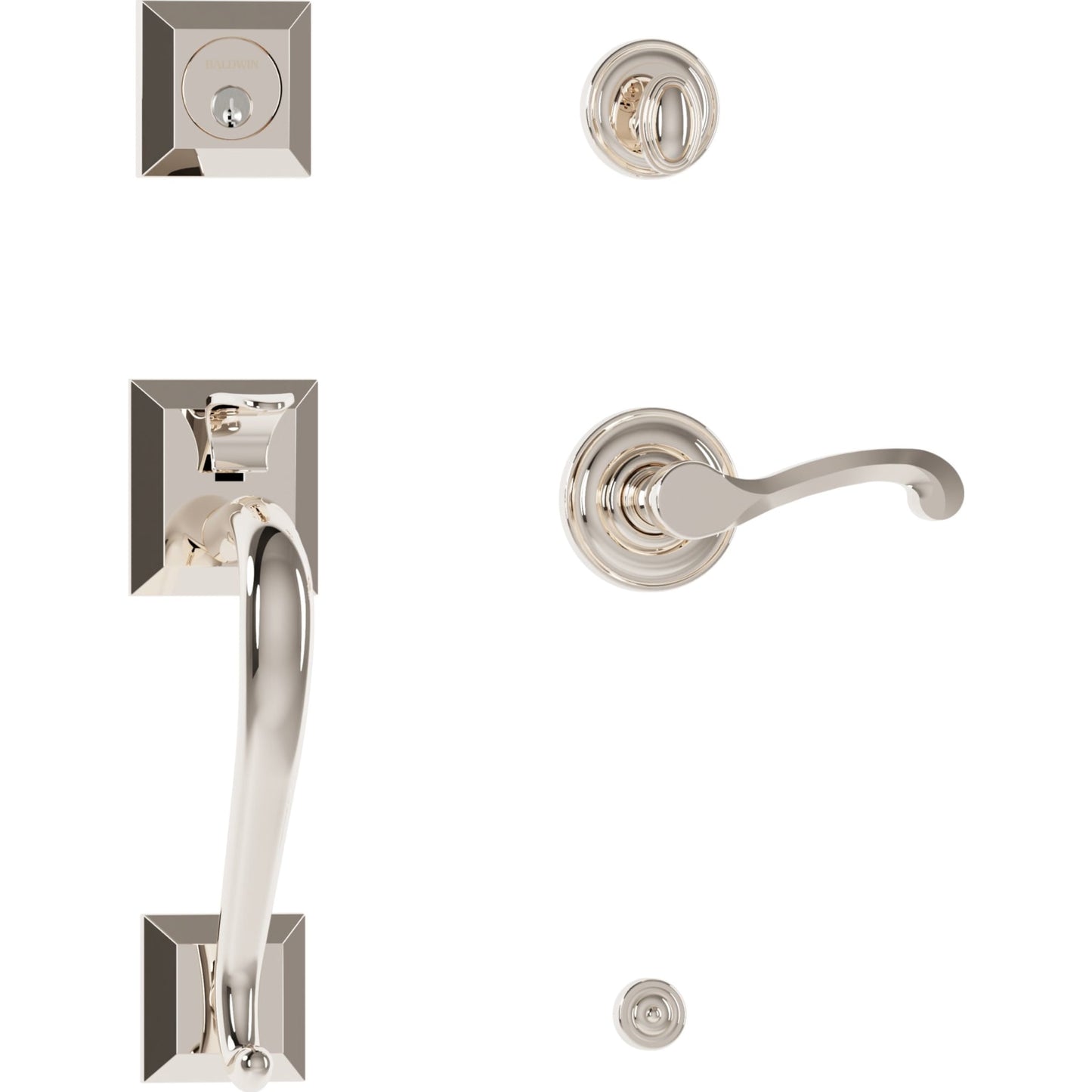 85320 Madison Sectional Handleset with Lever in Lifetime (PVD) Polished Nickel
