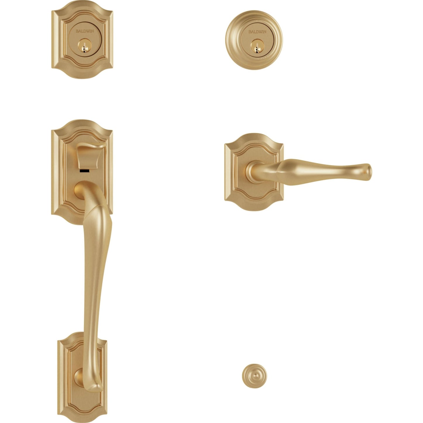 85327 Bethpage Sectional Handleset with Lever in Vintage Brass