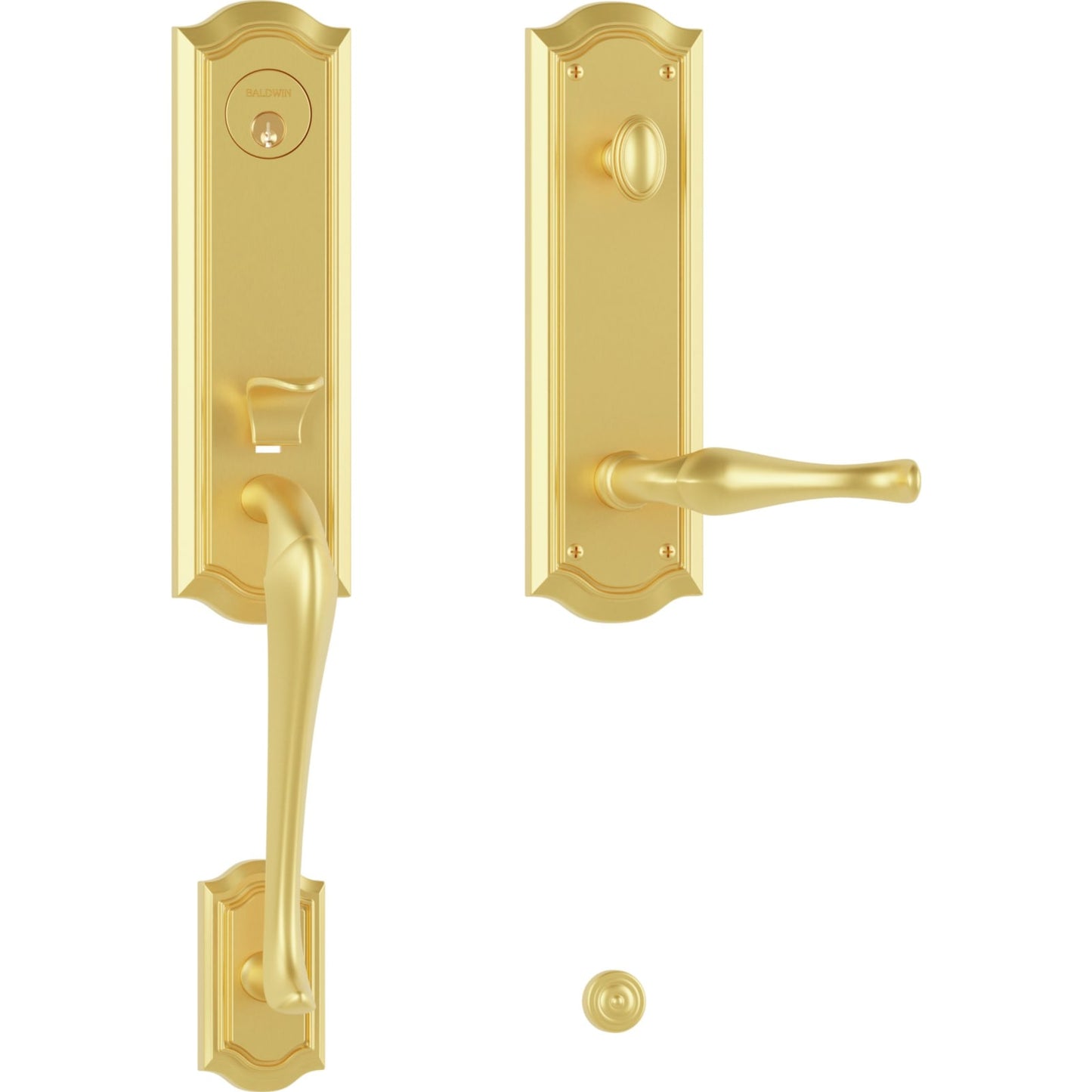85337 Bethpage 3/4 Escutcheon Handleset with Lever in Lifetime (PVD) Satin Brass