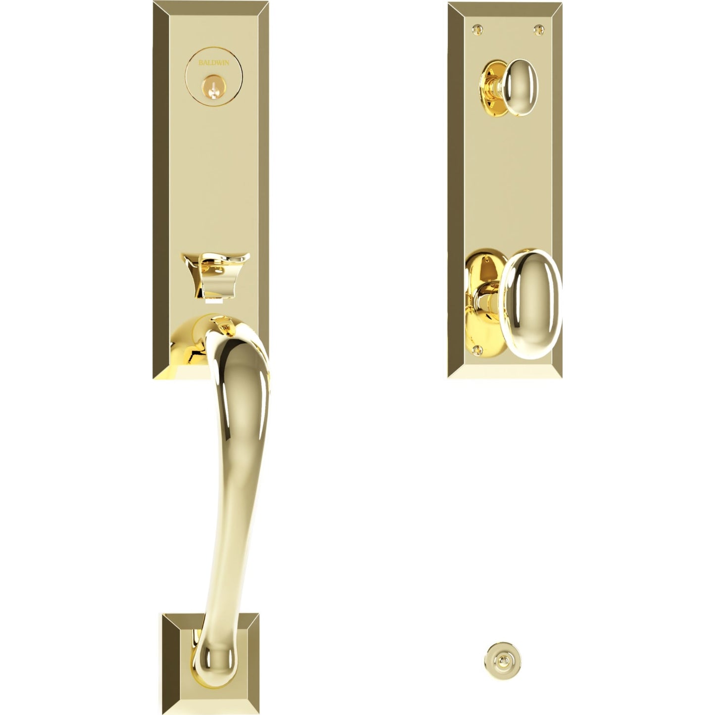 85352 Cody 3/4 Escutcheon Handleset with Knob in Lifetime (PVD) Polished Brass