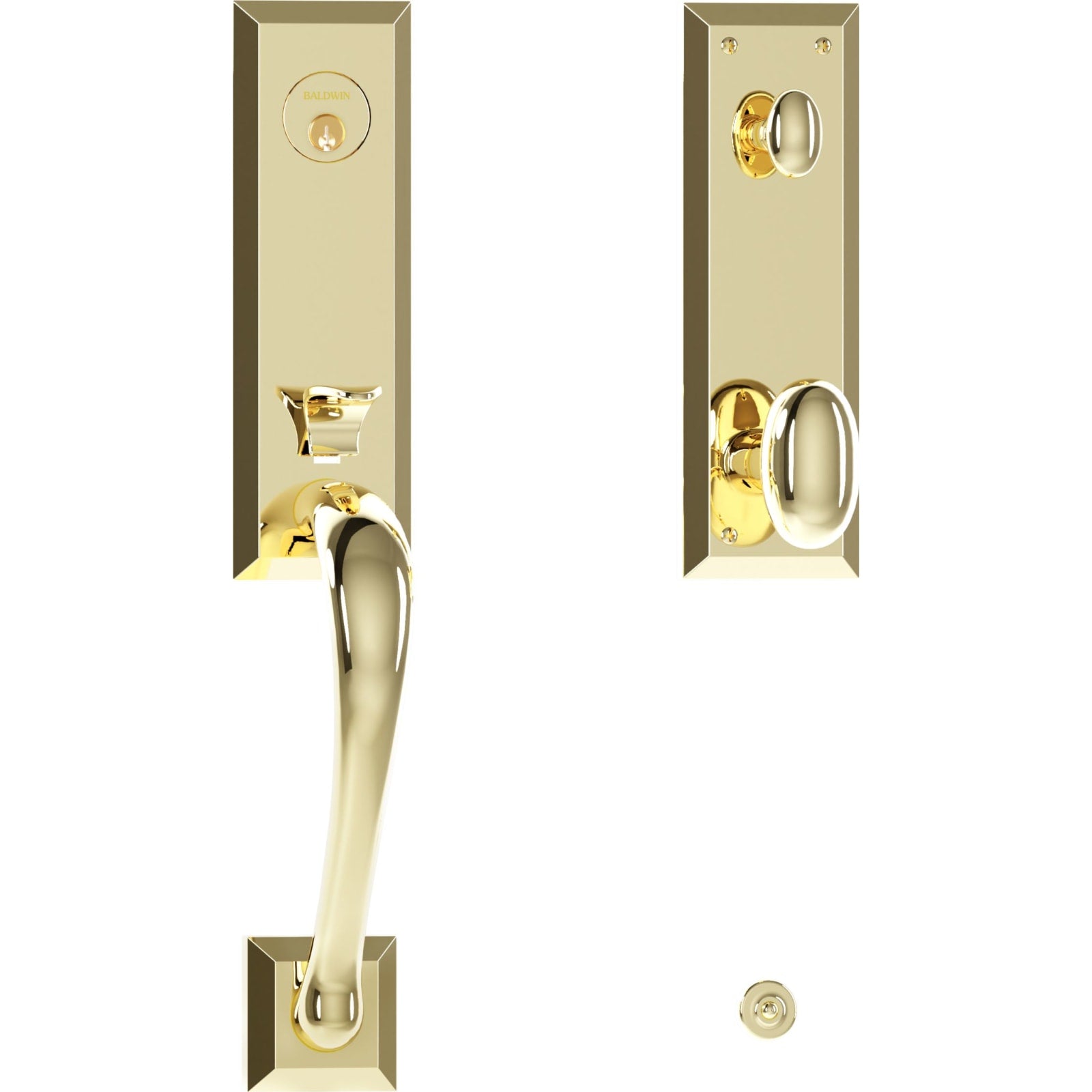 85352 Cody 3/4 Escutcheon Handleset with Knob in Lifetime (PVD) Polished Brass
