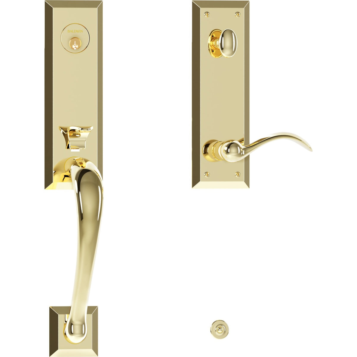 85352 Cody 3/4 Escutcheon Handleset with Lever in Lifetime (PVD) Polished Brass
